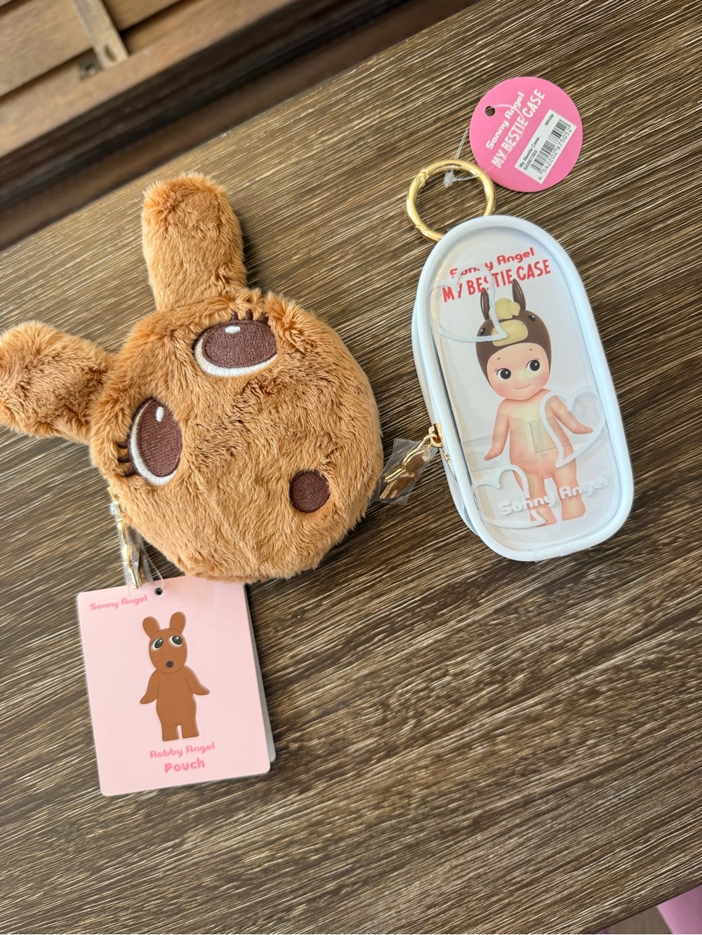 Sonny Angel Plush Brown Zipper Pouch & Case